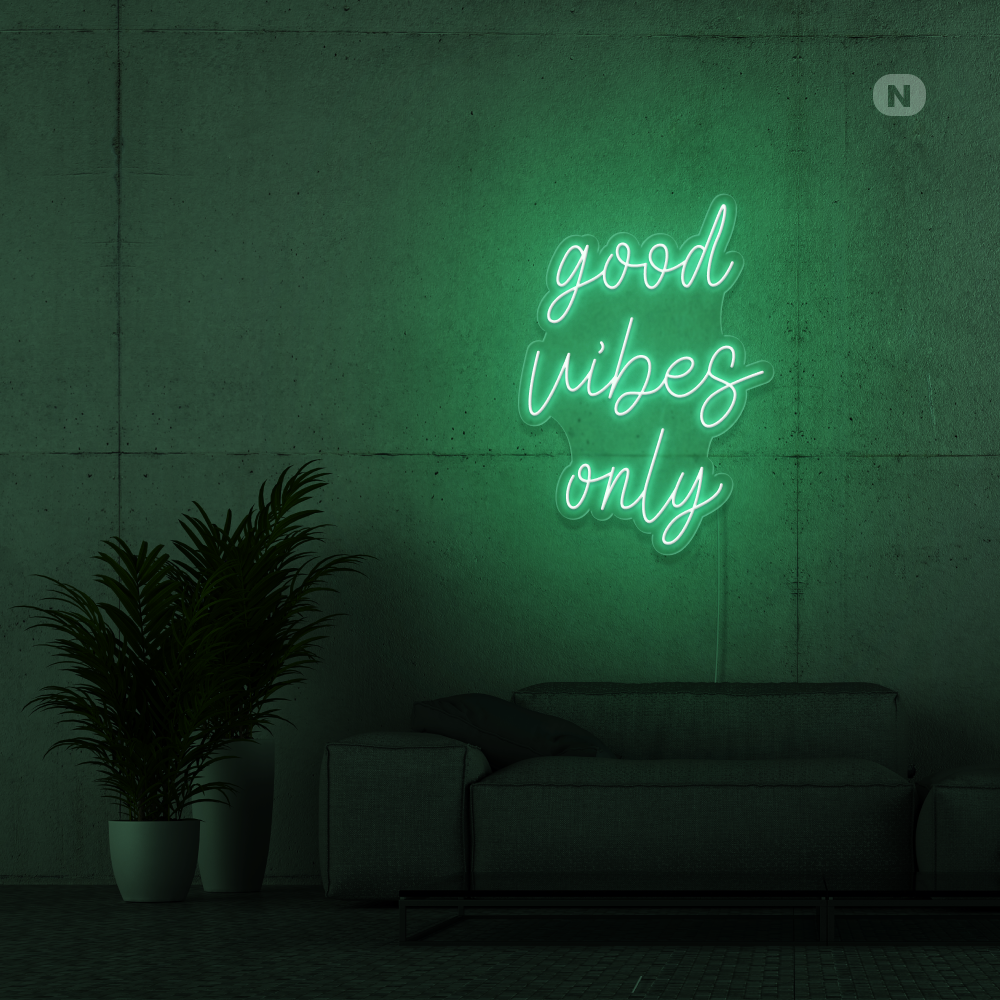 Neon Sign Good Vibes Only