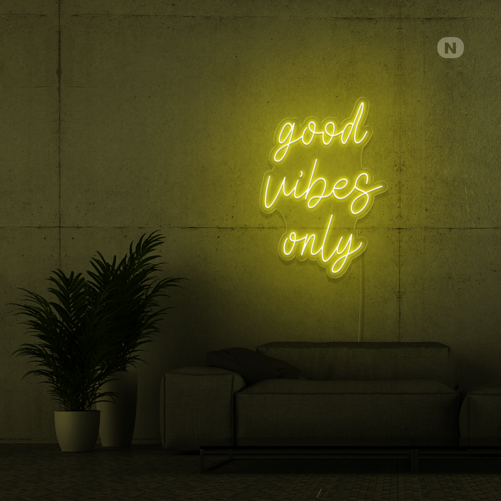Neon Sign Good Vibes Only