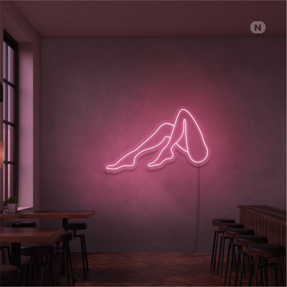 Neon Sign Women Legs