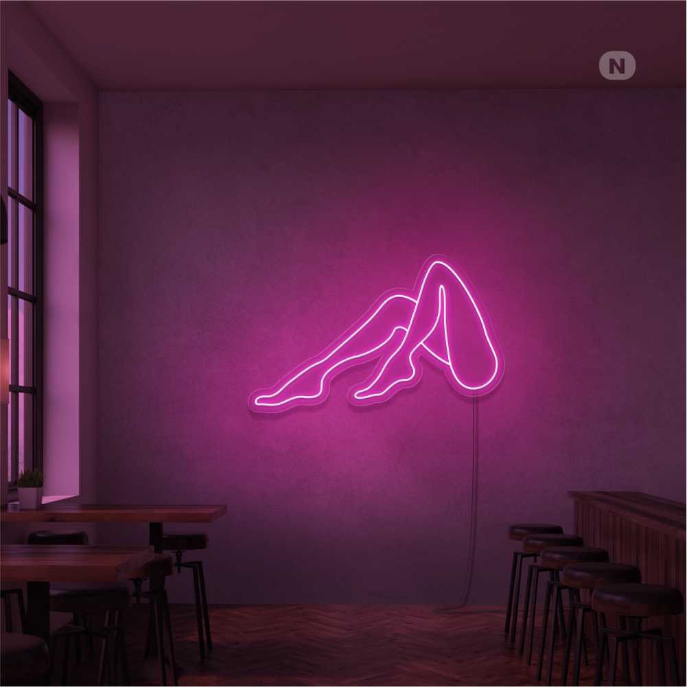 Neon Sign Women Legs