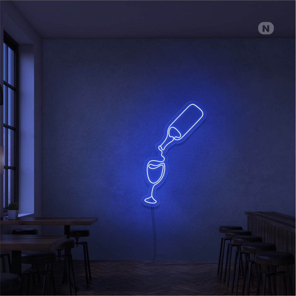 Neon Sign Wine Lover