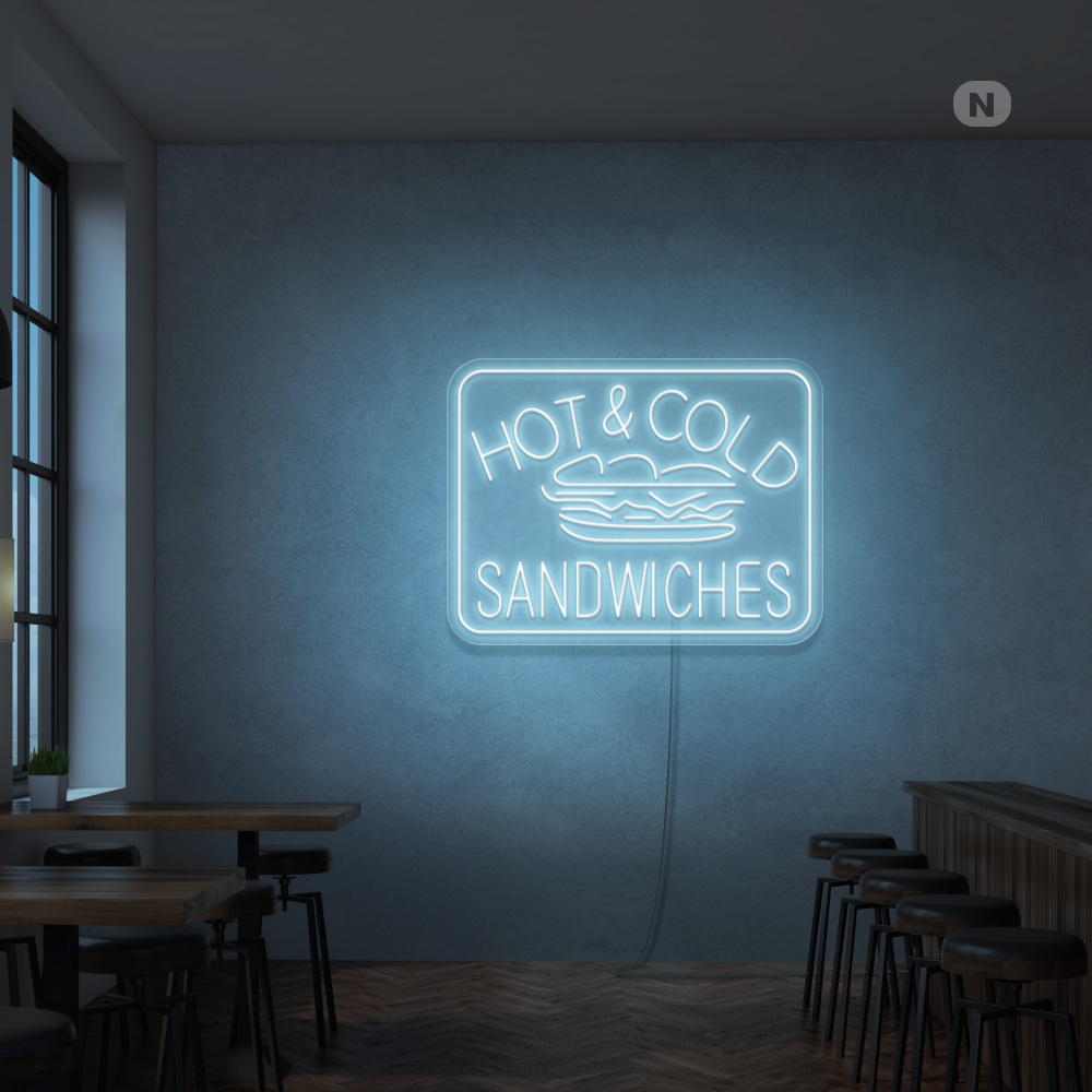 Neon Sign Hot & Cold Sandwiches