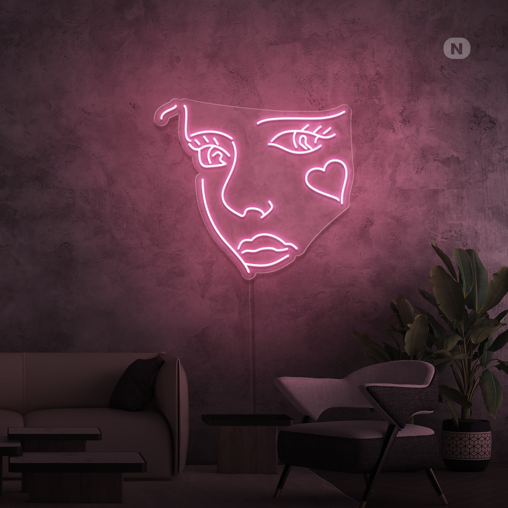 Neon Sign Joker Face