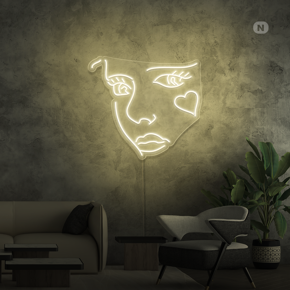 Neon Sign Joker Face