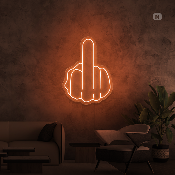 Neon Sign Middle finger