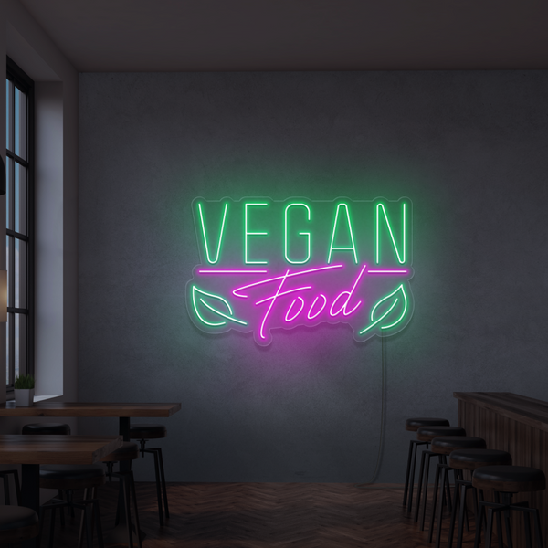 Neon Sign Vegan Food
